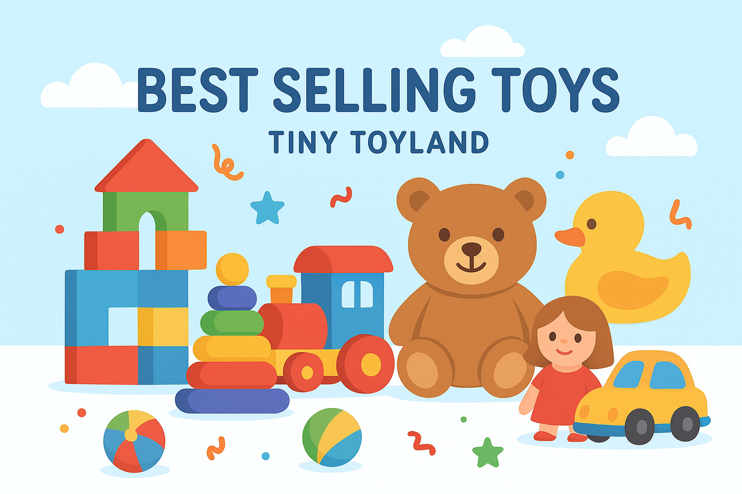 Colorful best selling toys collection at Tiny Toyland