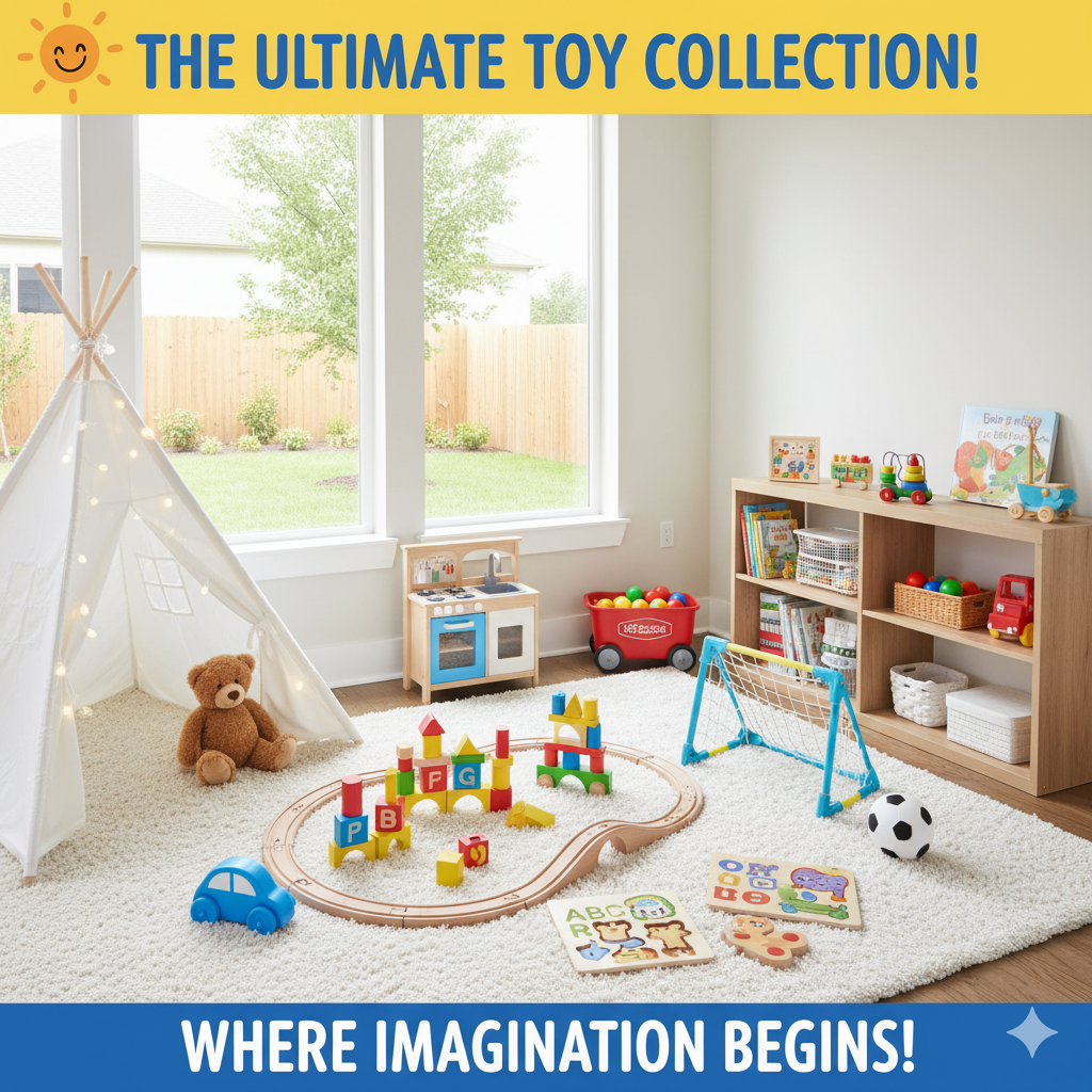 Colorful kids toys collection featuringfun and safe play items from Tiny Toyland