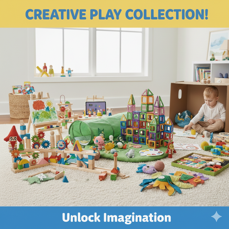 Creative play toys for children with art kits, crafts, and imaginative play sets from Tiny Toyland