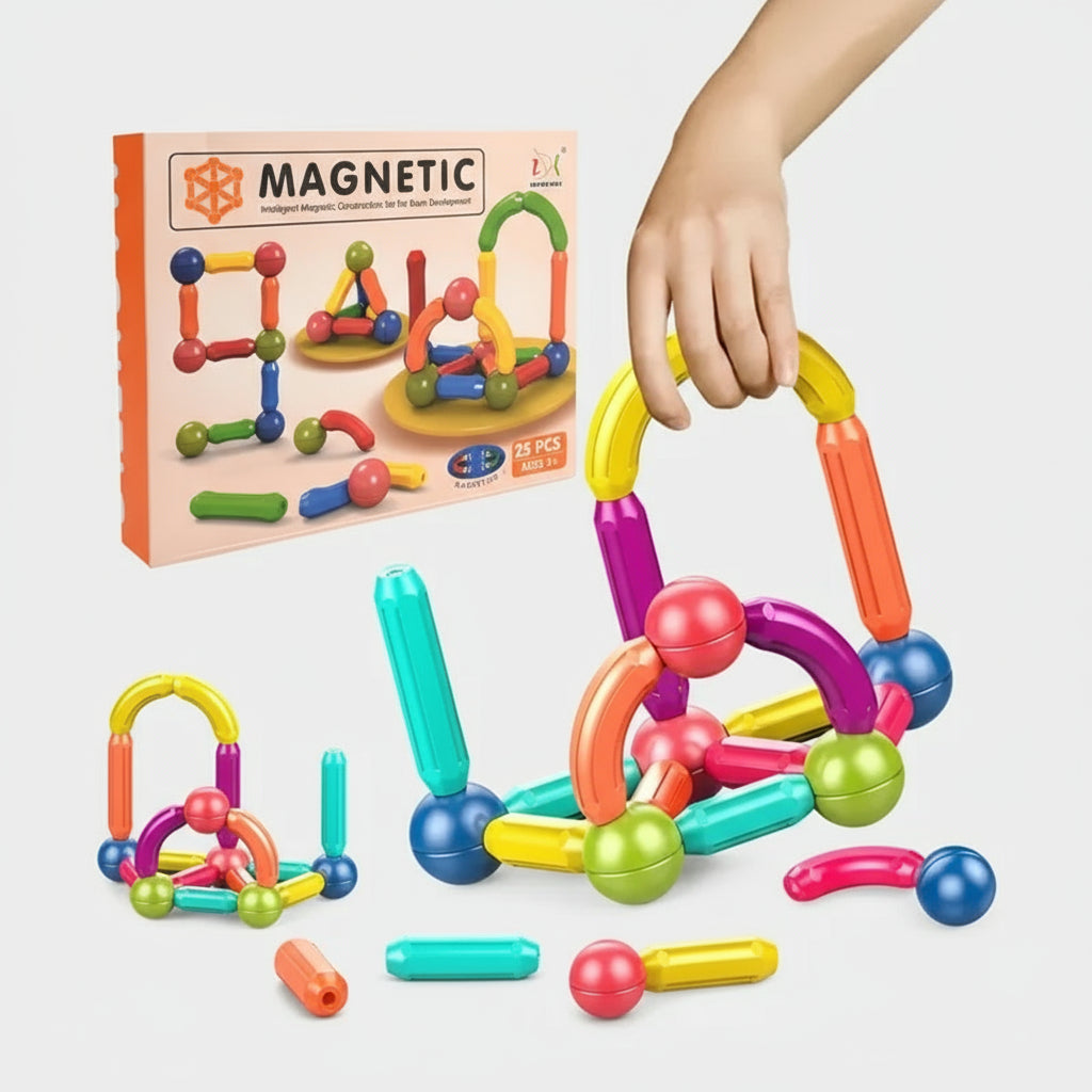 25-Piece Magnetic Building Blocks Set for Kids | Creative STEM Learning Toy