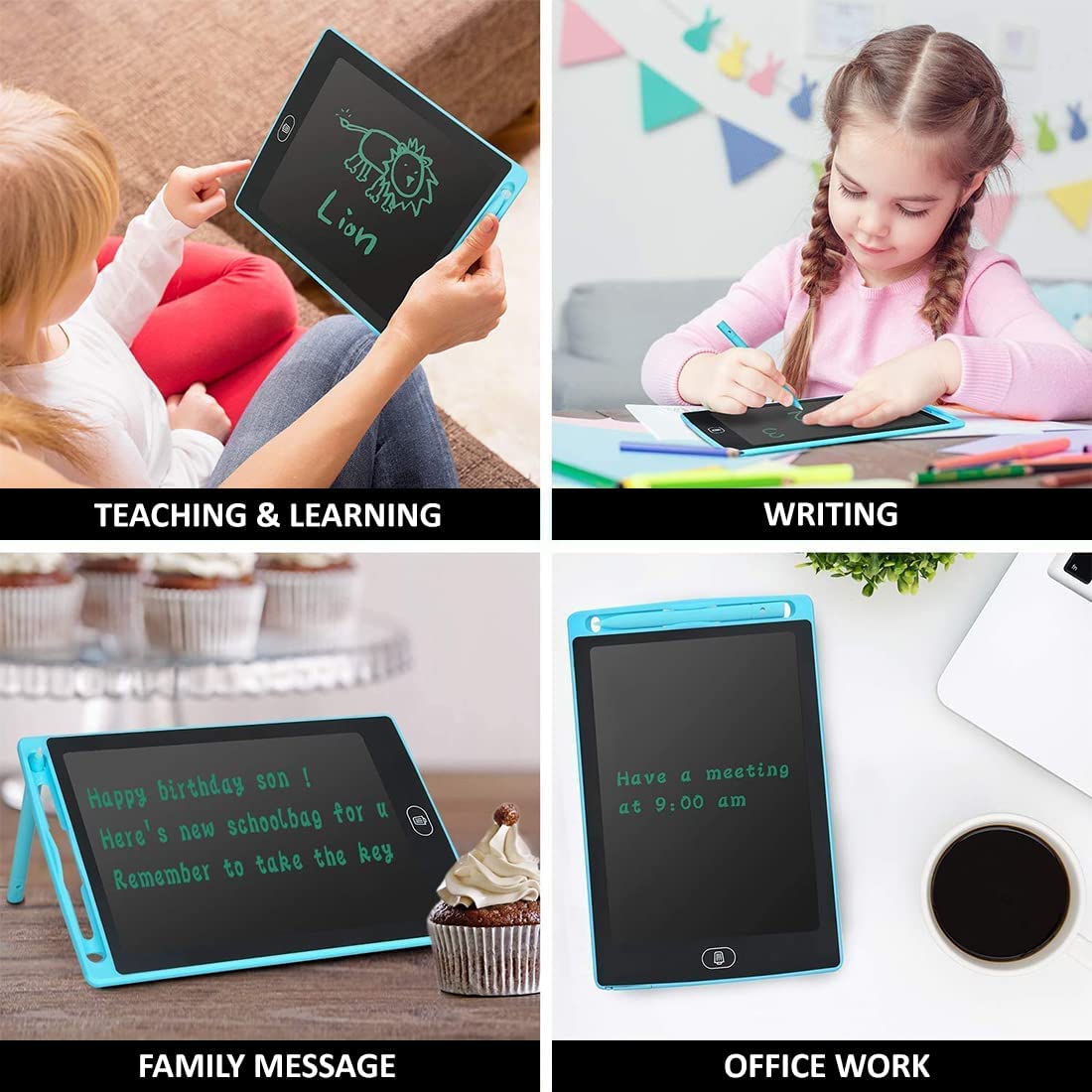 LCD Writing Tablet 8.5-Inch – Hardbound Digital Drawing Pad for Kids