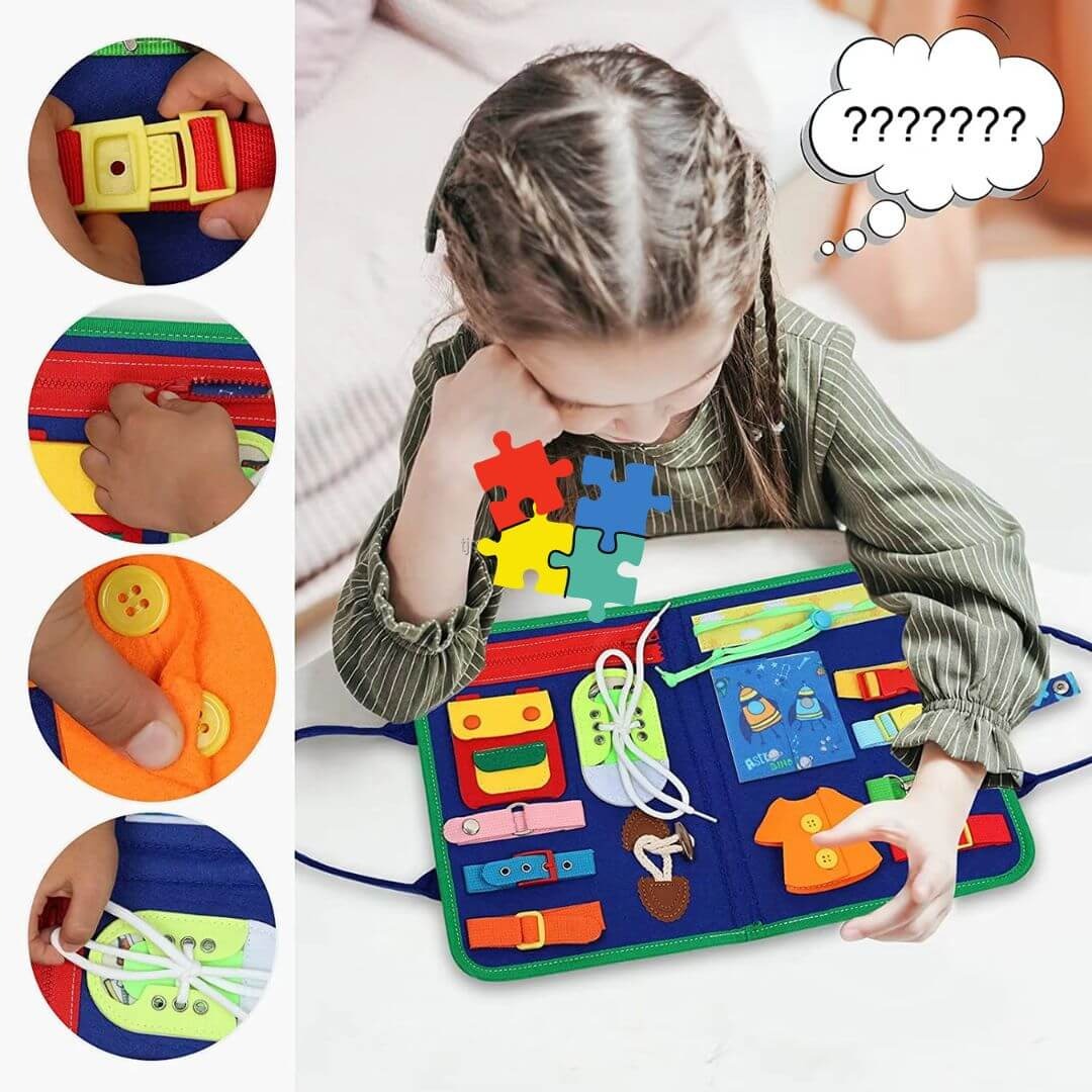 Reusable Montessori Busy Book for Toddlers