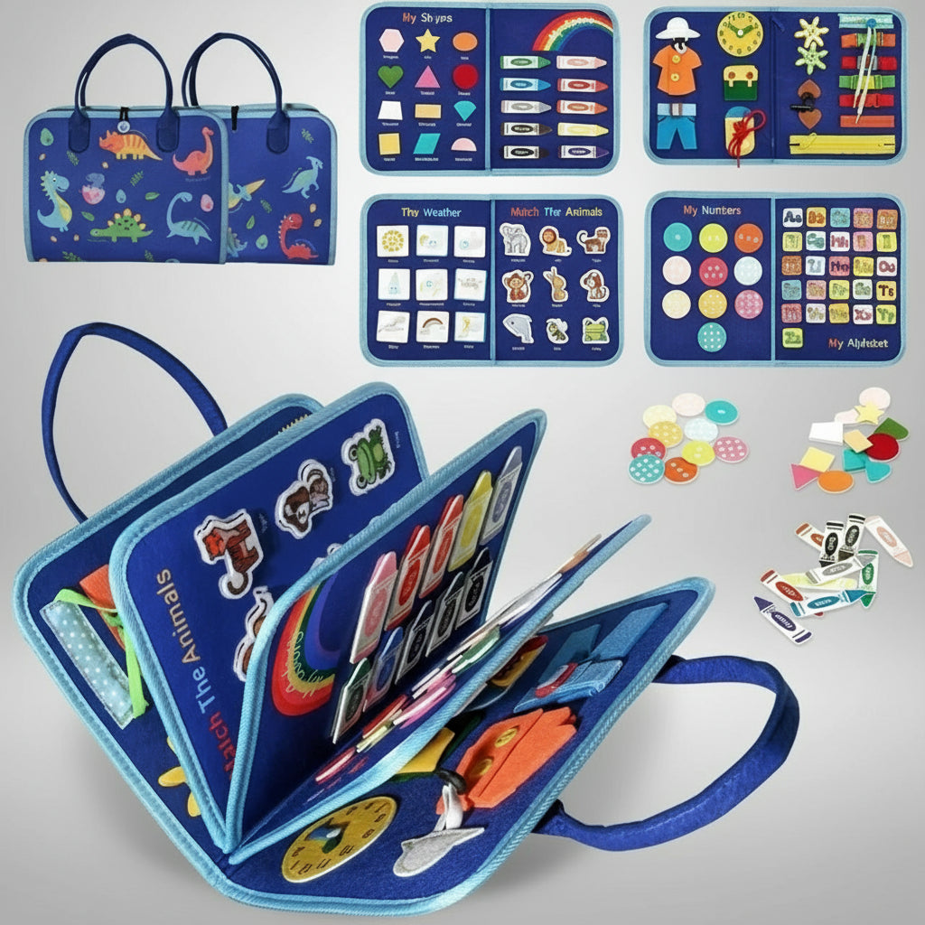 Reusable Montessori Busy Book for Toddlers