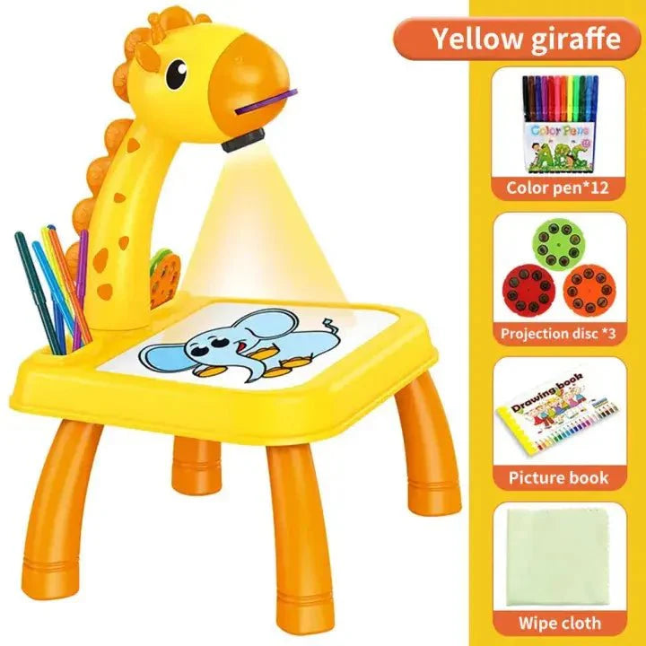 3-in-1 Kids Projector Painting & Drawing Table