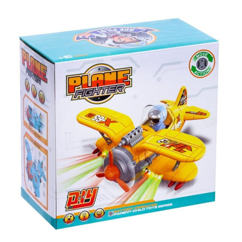 ✈️ Fighter Plane with Lights & Sound Effects – Fun Action Toy for Kids