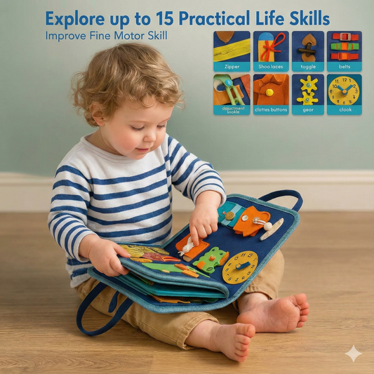 Reusable Montessori Busy Book for Toddlers