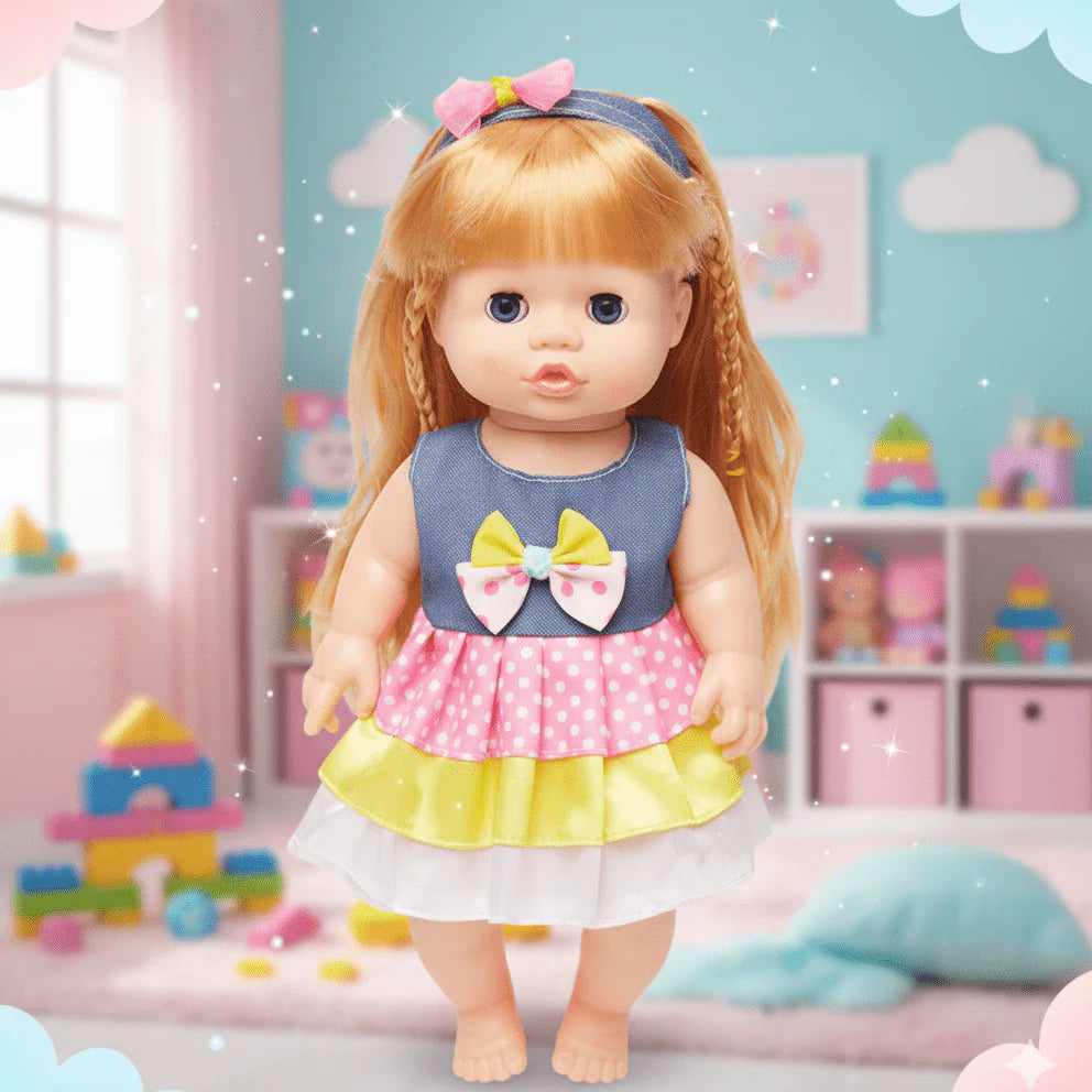 Happy Baby Doll with Bottle & Music – Everyday Play Companion