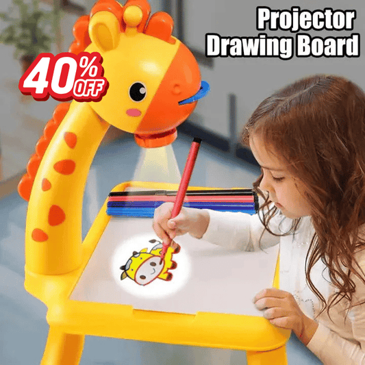 3-in-1 Kids Projector Painting & Drawing Table (Random Color)