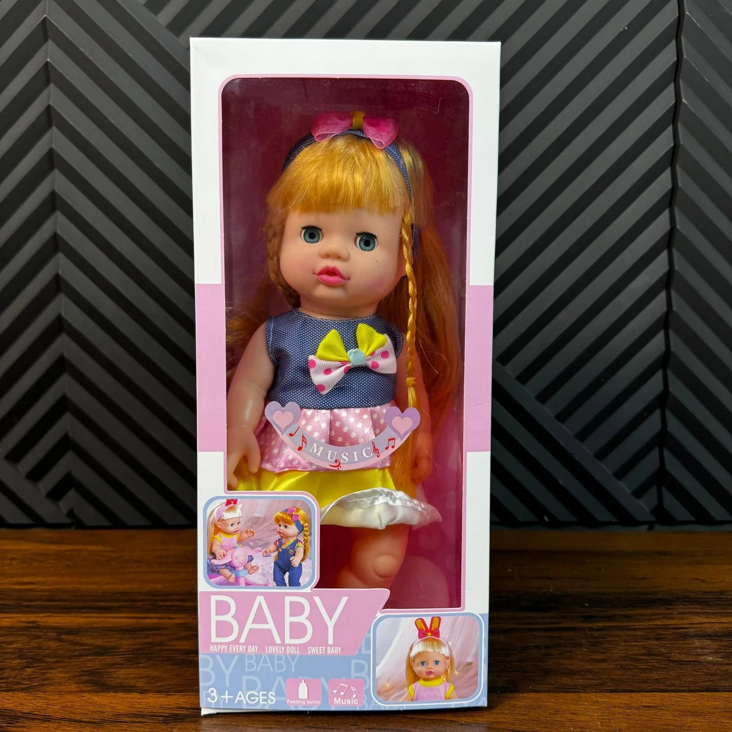 Happy Baby Doll with Bottle & Music – Everyday Play Companion