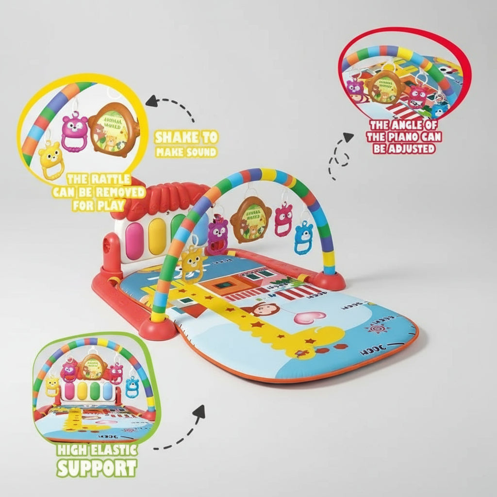 Baby Piano Fitness Play Mat – Musical Activity Gym for Infants