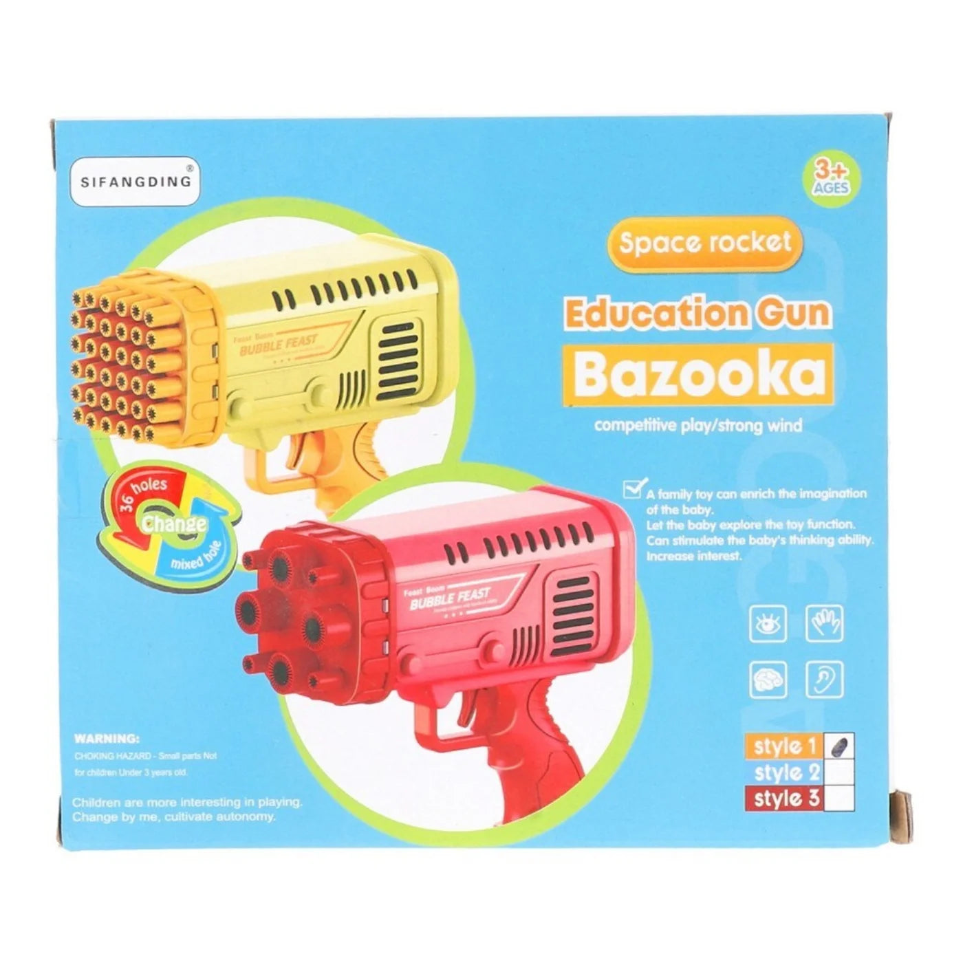 Bazooka Bubble Water Gun for Kids | 2-in-1 Bubble & Water Spray Toy (Random Color)