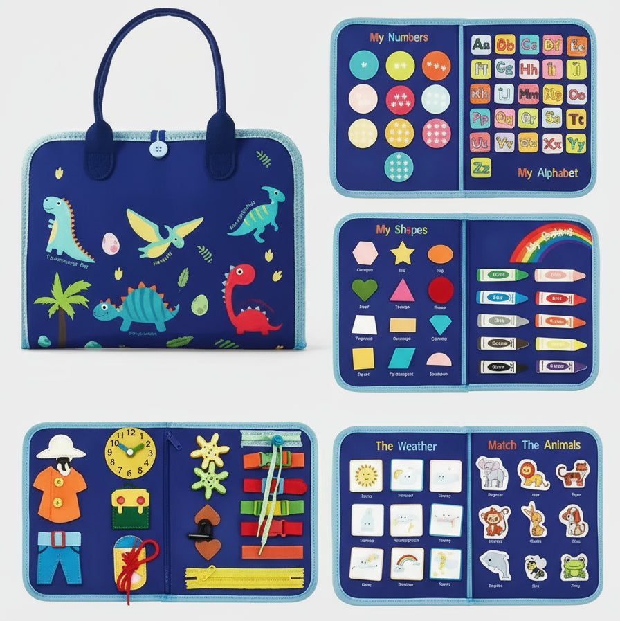 Reusable Montessori Busy Book for Toddlers